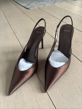 Satin shoes from Mango